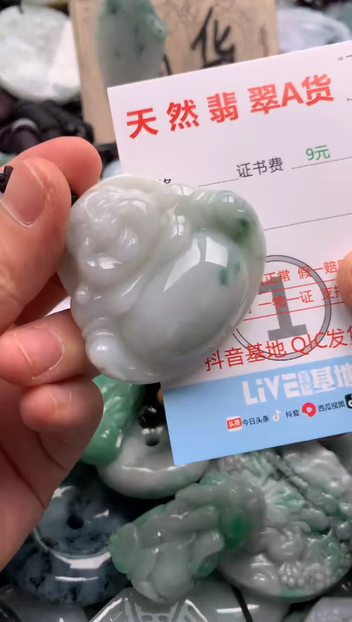 翡翠未镶嵌吊坠(不含链)1