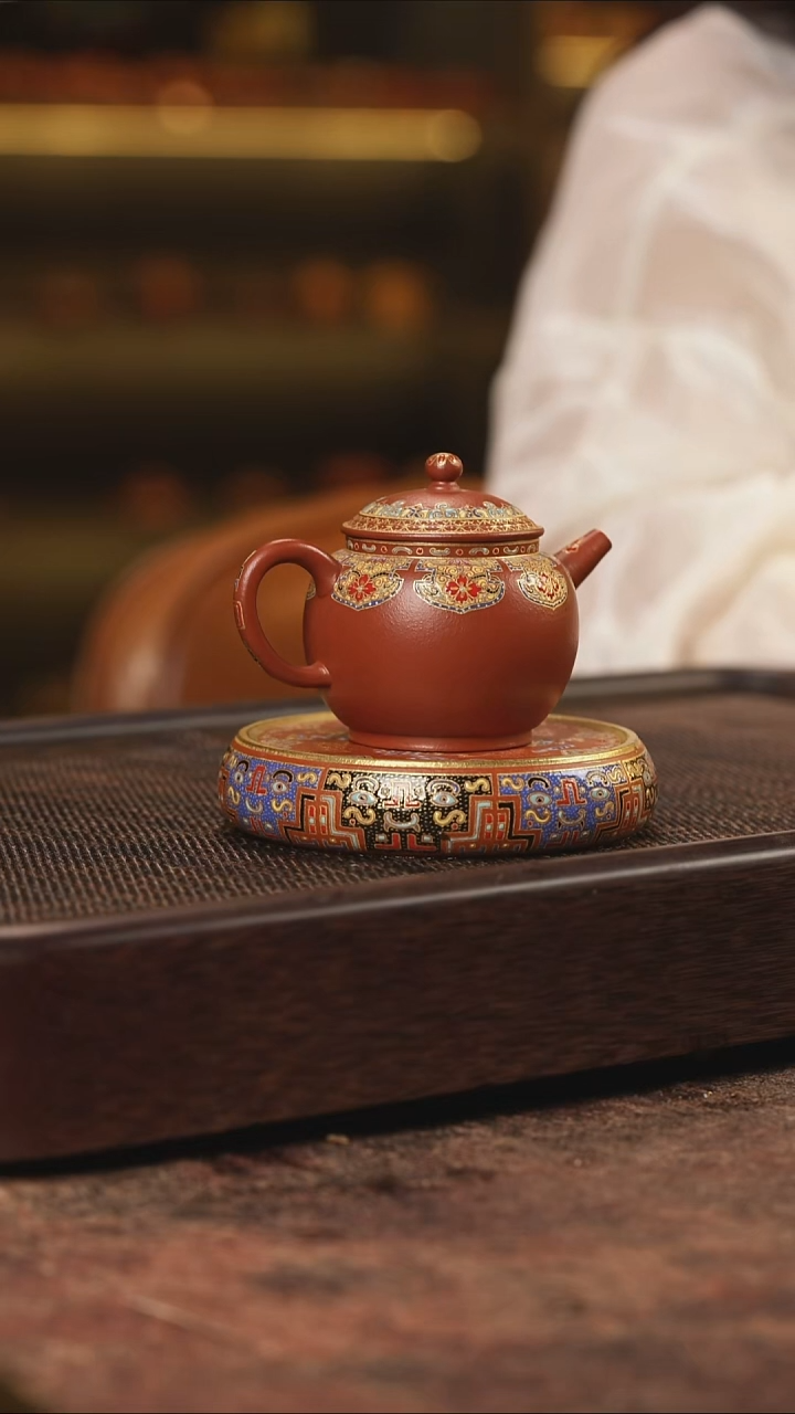 茶壶紫砂珐琅圆珠