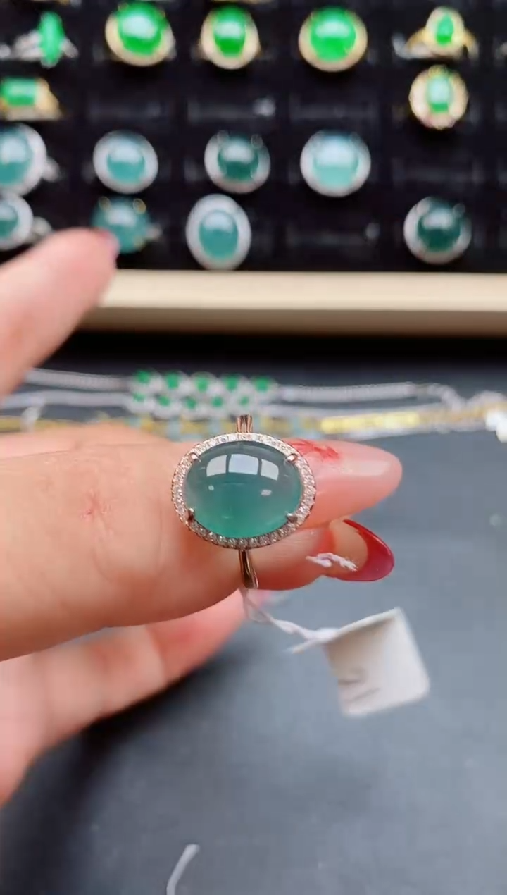 【闪购商品】翡翠戒指银S925镶嵌321321