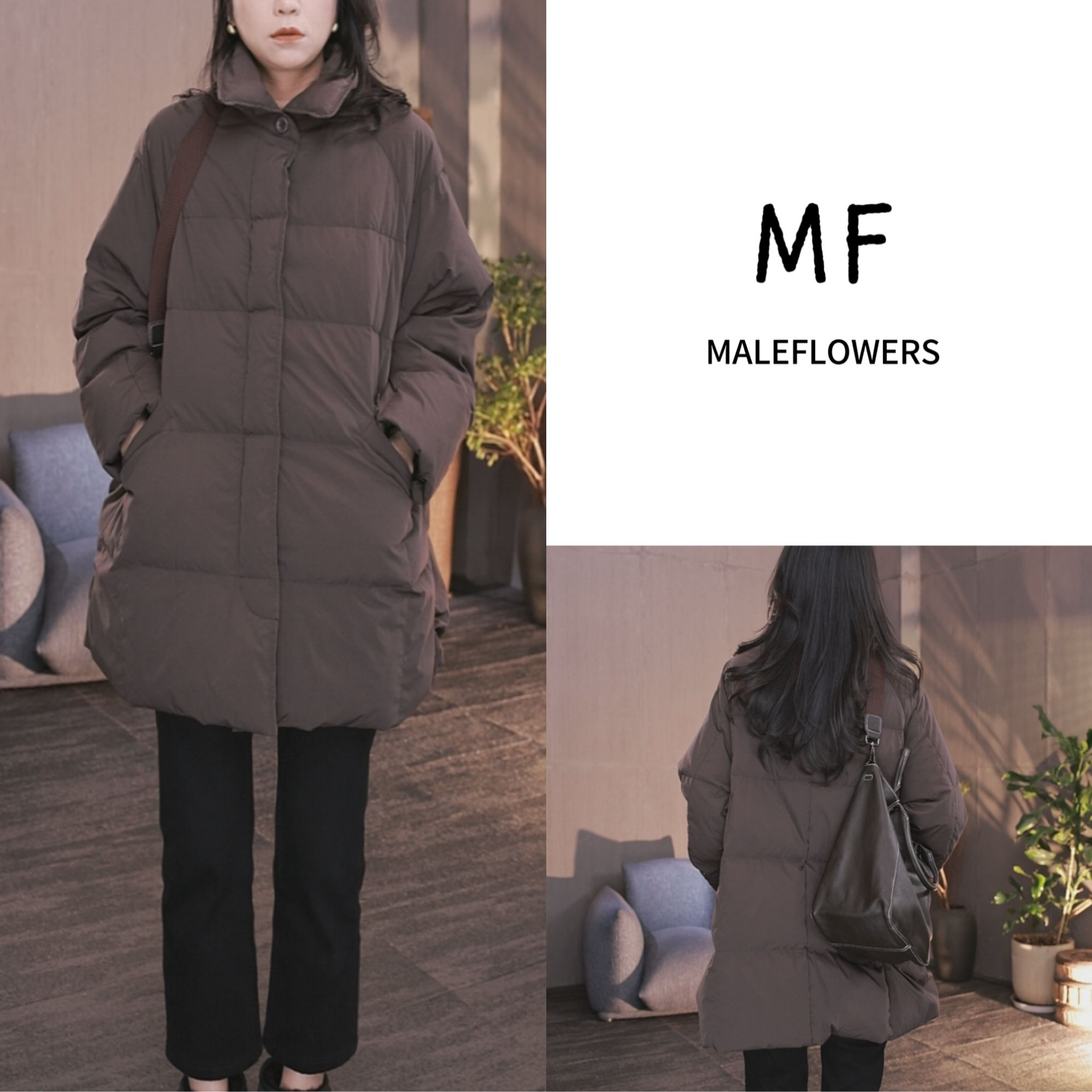 东倪MF 90白鸭绒极简衬衫领休闲百搭通勤羽绒服短版中长款85D2553