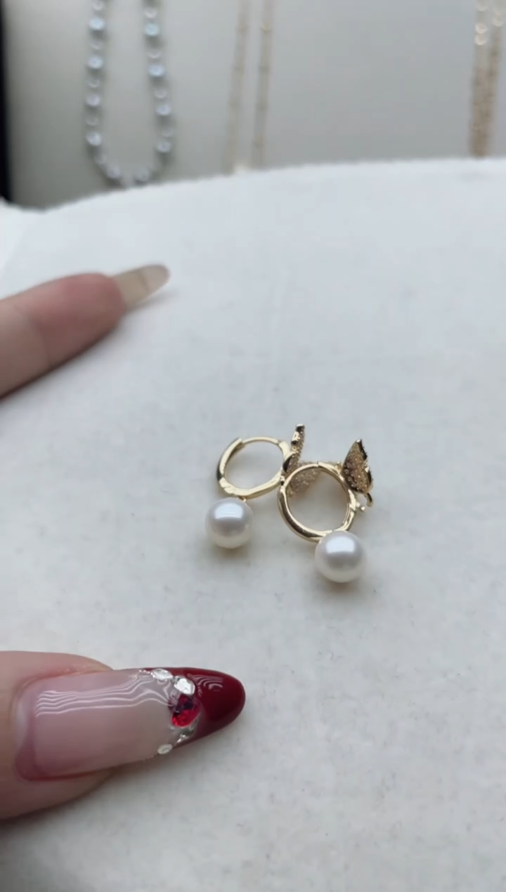 【闪购商品】淡水珍珠耳饰银S925镶嵌A35