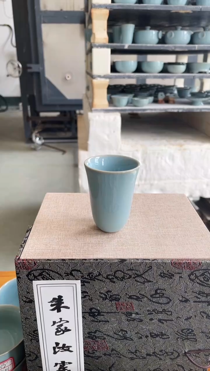 其他#微瑕天青釉无款闻香杯