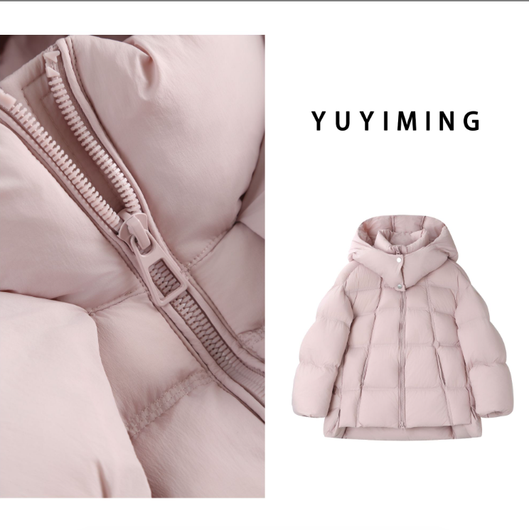 90白鹅绒新款韩版羽绒服女连帽云朵泡芙宽松中长款-1