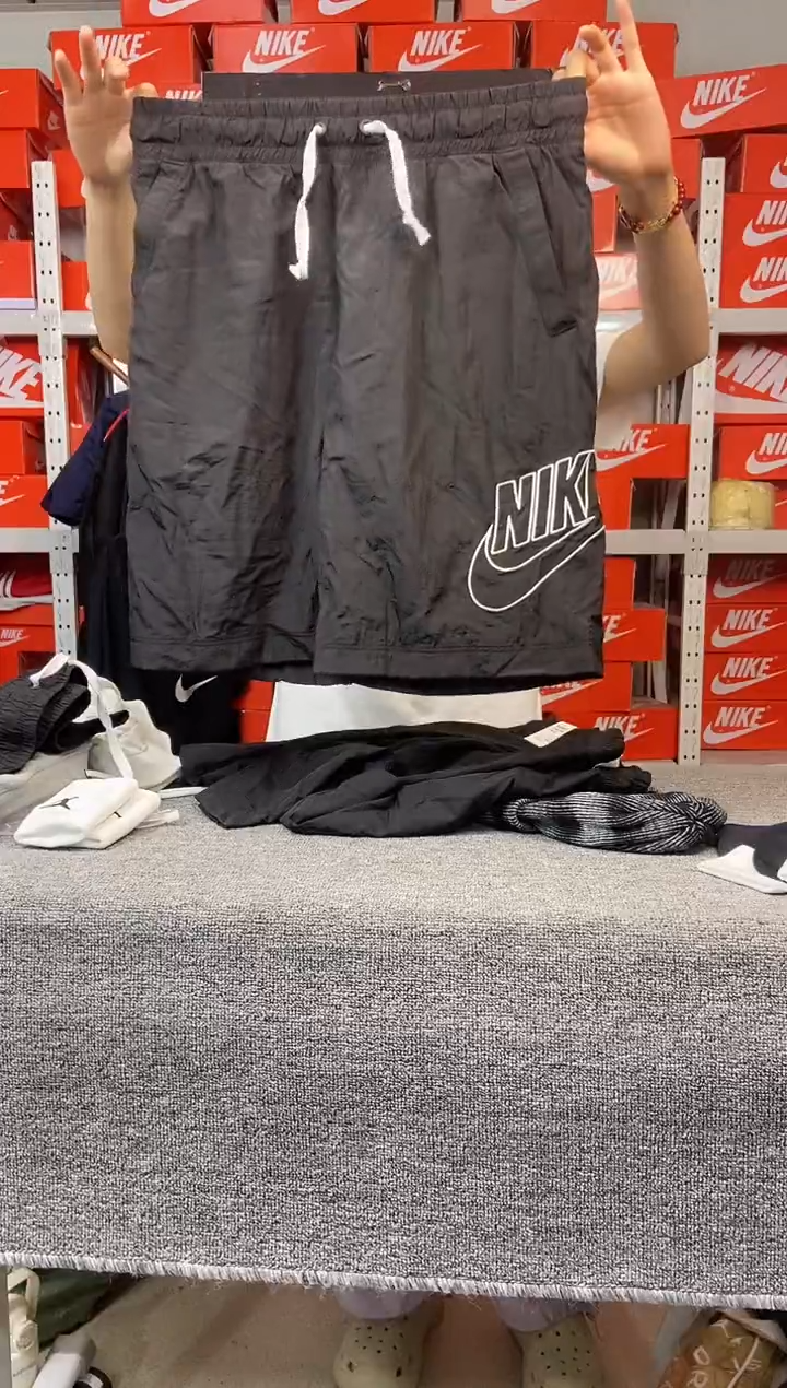 黑色梭织短裤 直播间过款 尺码180XL