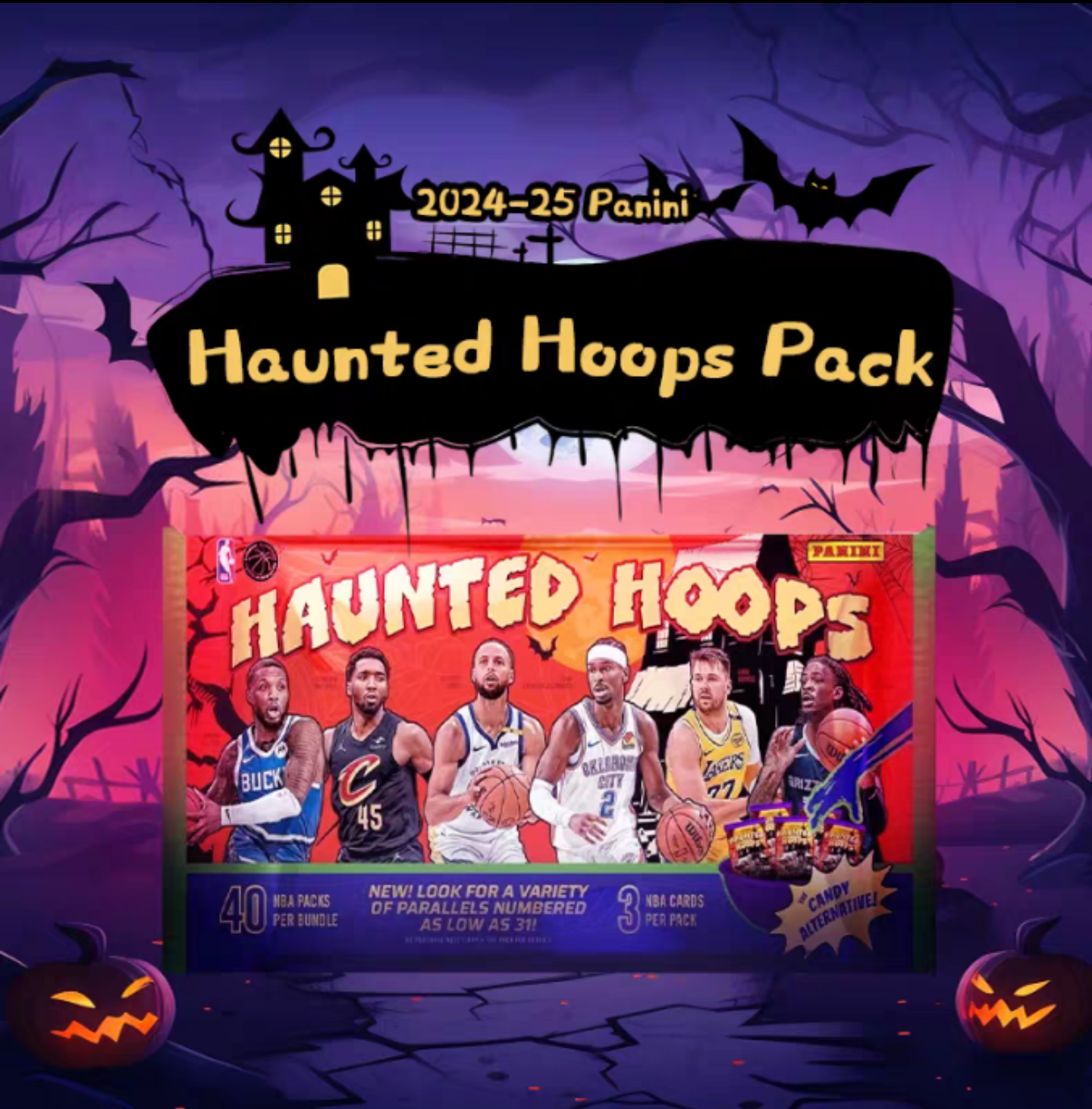 （拆卡）2024-25 帕尼尼 Haunted Hoops 篮球球星卡  万圣节