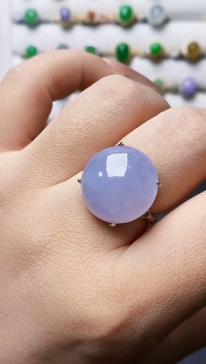 银S925镶嵌戒指翡翠一****·0602