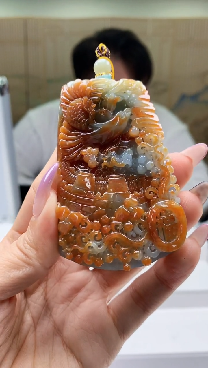 【闪购商品】定制翡翠未镶嵌5060ty-毛货挂件341