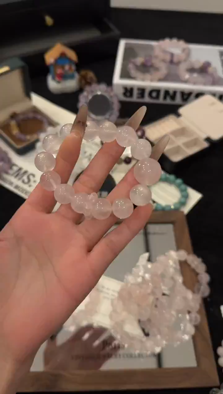 未镶嵌手链水晶粉水晶x3451