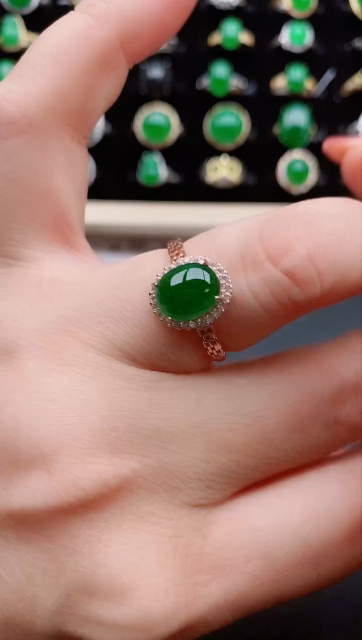 【闪购商品】翡翠戒指银S925镶嵌12121