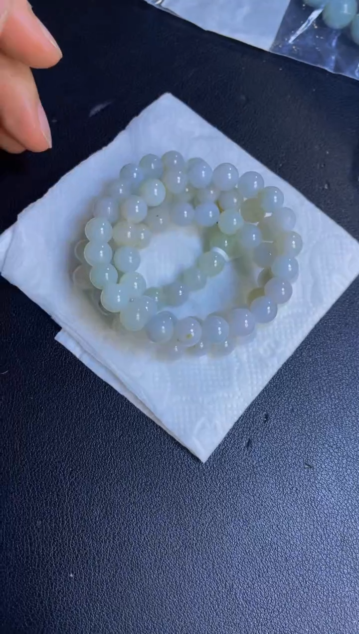 定制翡翠未镶嵌珠串7+