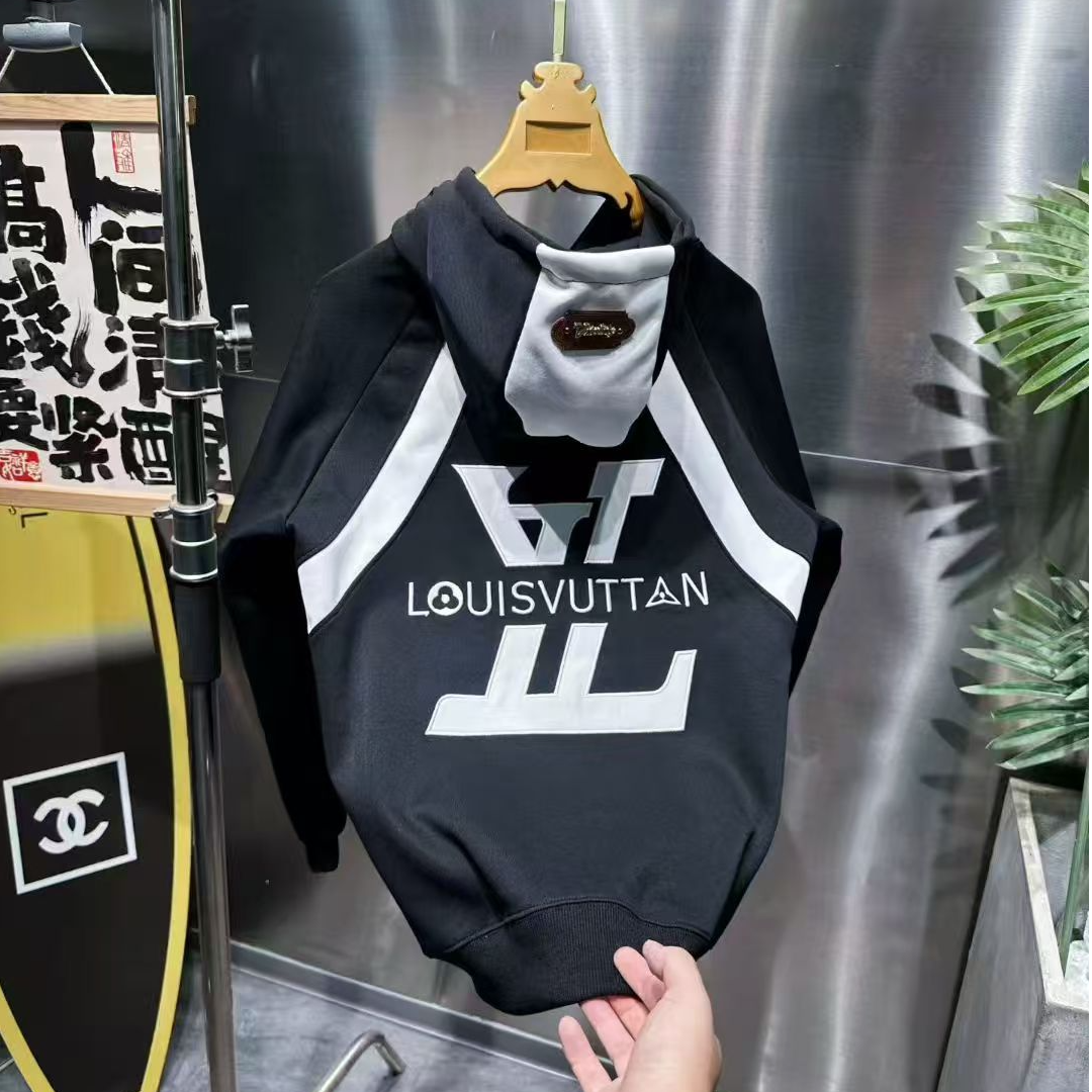 BW 拼接男士连帽春秋卫衣秋季长袖修身型夏季潮流字母 K-586