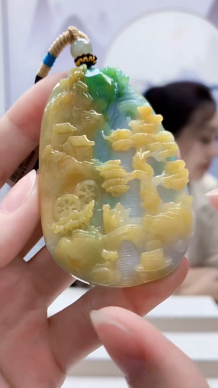 未镶嵌定制翡翠5160ry-毛货挂件149