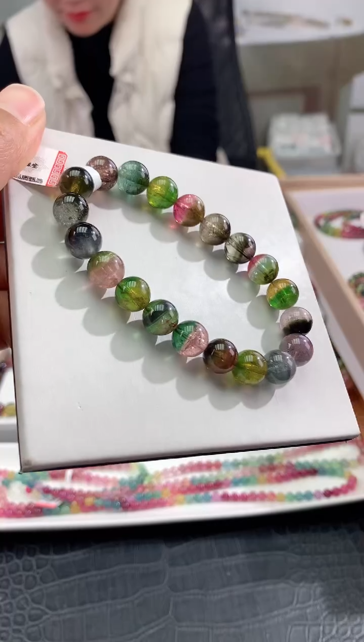 【闪购商品】碧玺手串未镶嵌多样性发一条