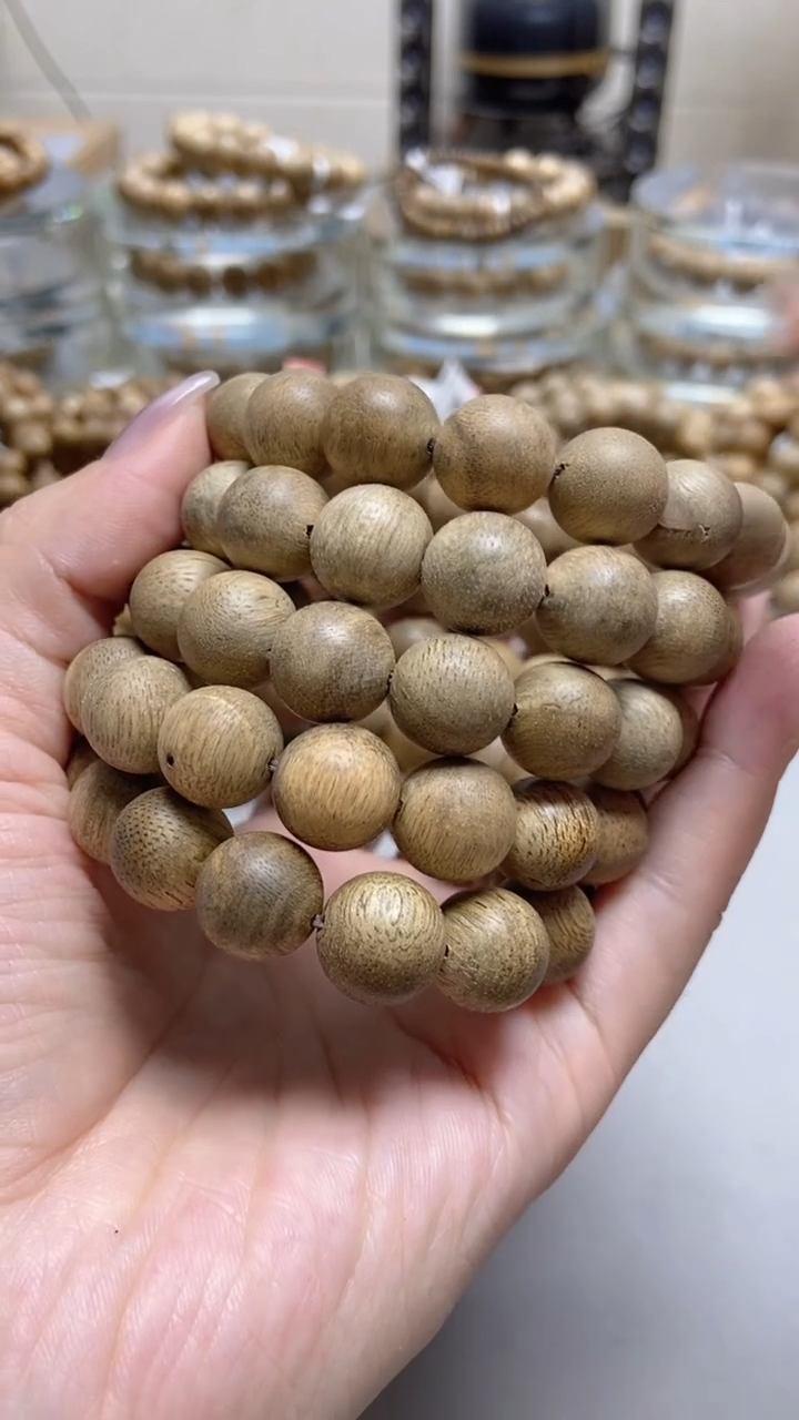 手串沉香文莱圆珠单圈1.3虫漏多样性发其一