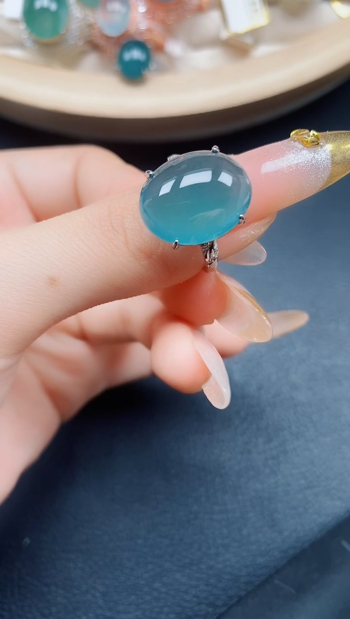 【闪购商品】翡翠戒指银S925镶嵌翡翠