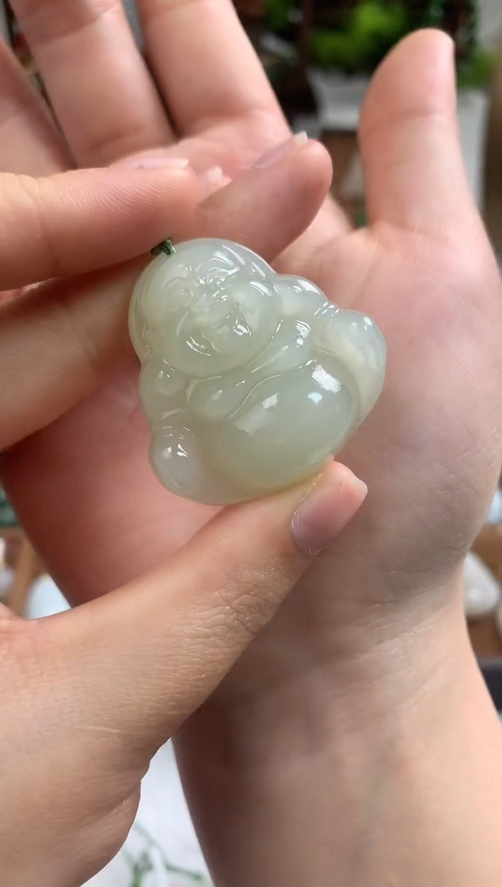 【闪购商品】和田玉颈饰18K金镶嵌吊坠