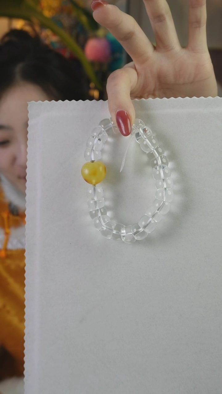 【闪购商品】水晶手串未镶嵌白水晶蜜蜡手串