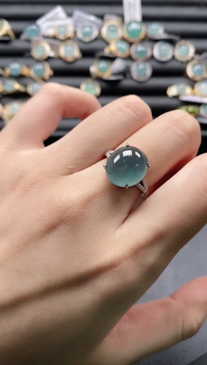 【闪购商品】翡翠戒指银S925镶嵌11111