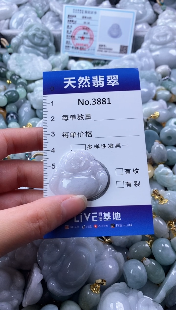 翡翠未镶嵌颈饰缅甸A货翡翠3881