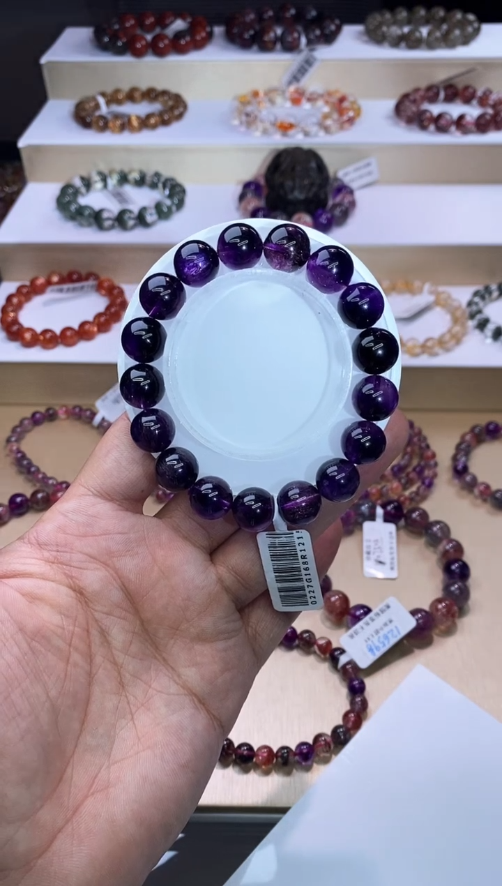 【闪购商品】水晶手链未镶嵌紫超七单圈12m+
