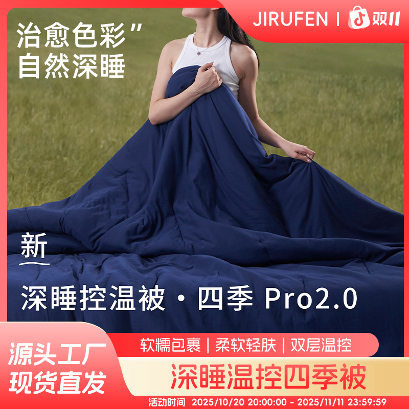 控温双面款3000克冬季保温化纤被酒店同款四季被子