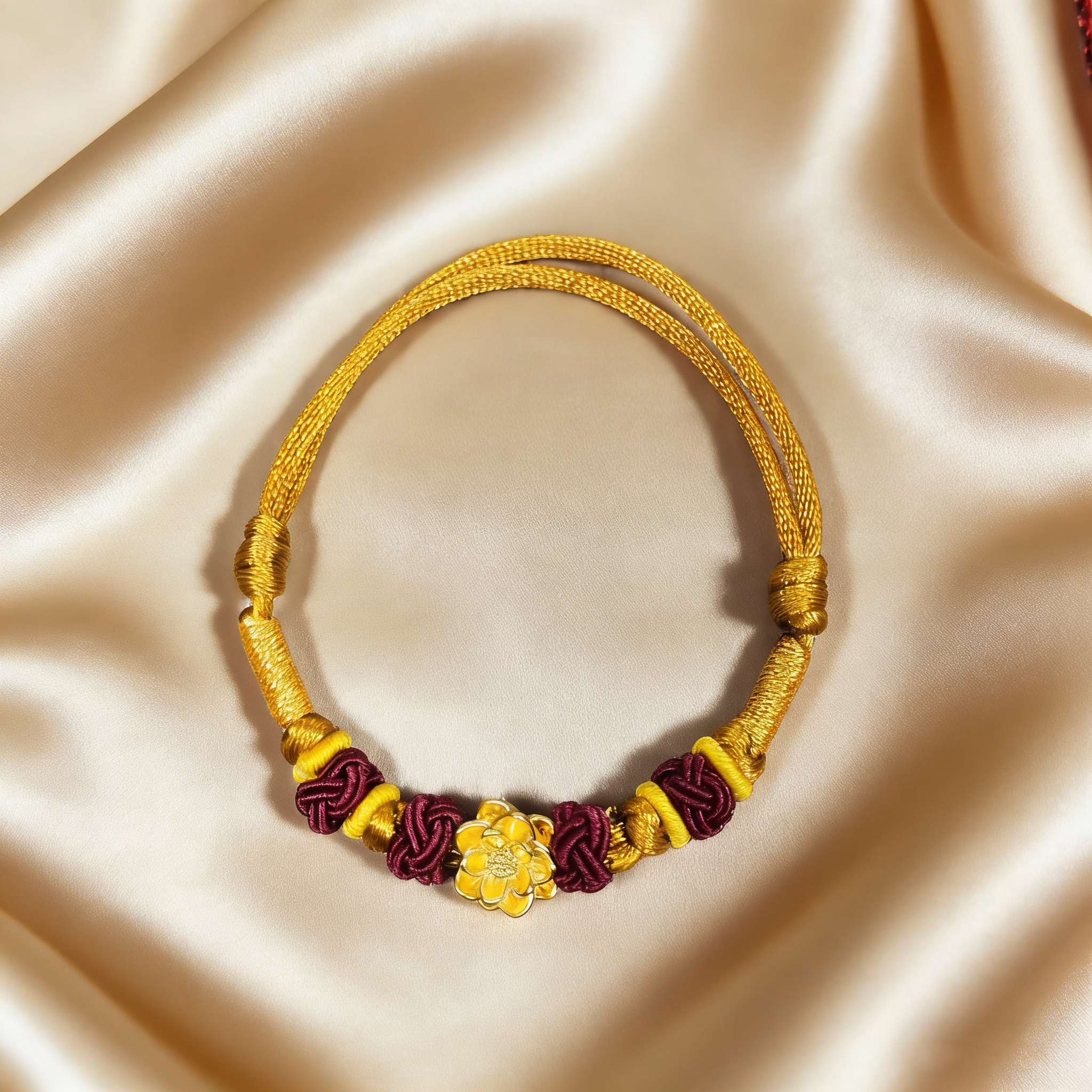 【黄金】足金999莲花手串 5D工艺CY439