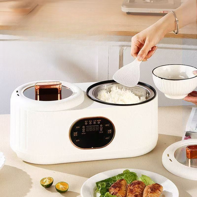 【新疆包邮】双胆电煮锅鸳鸯火锅蒸煮智能预约保温