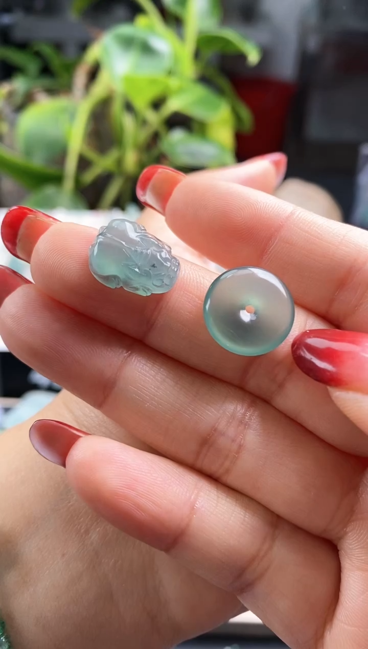 【闪购商品】翡翠散珠貔貅+平安扣