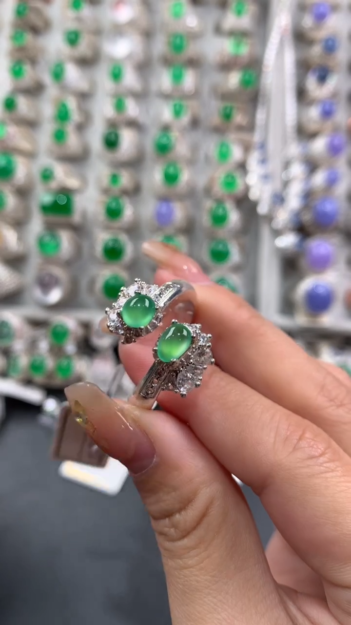 【闪购商品】定制翡翠未镶嵌天然翡翠戒面  福利款1.17