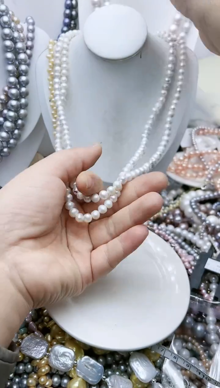 【闪购商品】淡水珍珠颈饰钛钢36