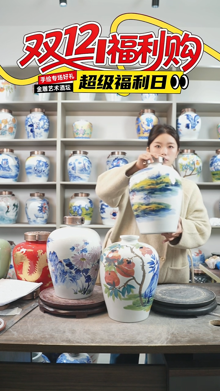 泥塑十斤装彩色山水画