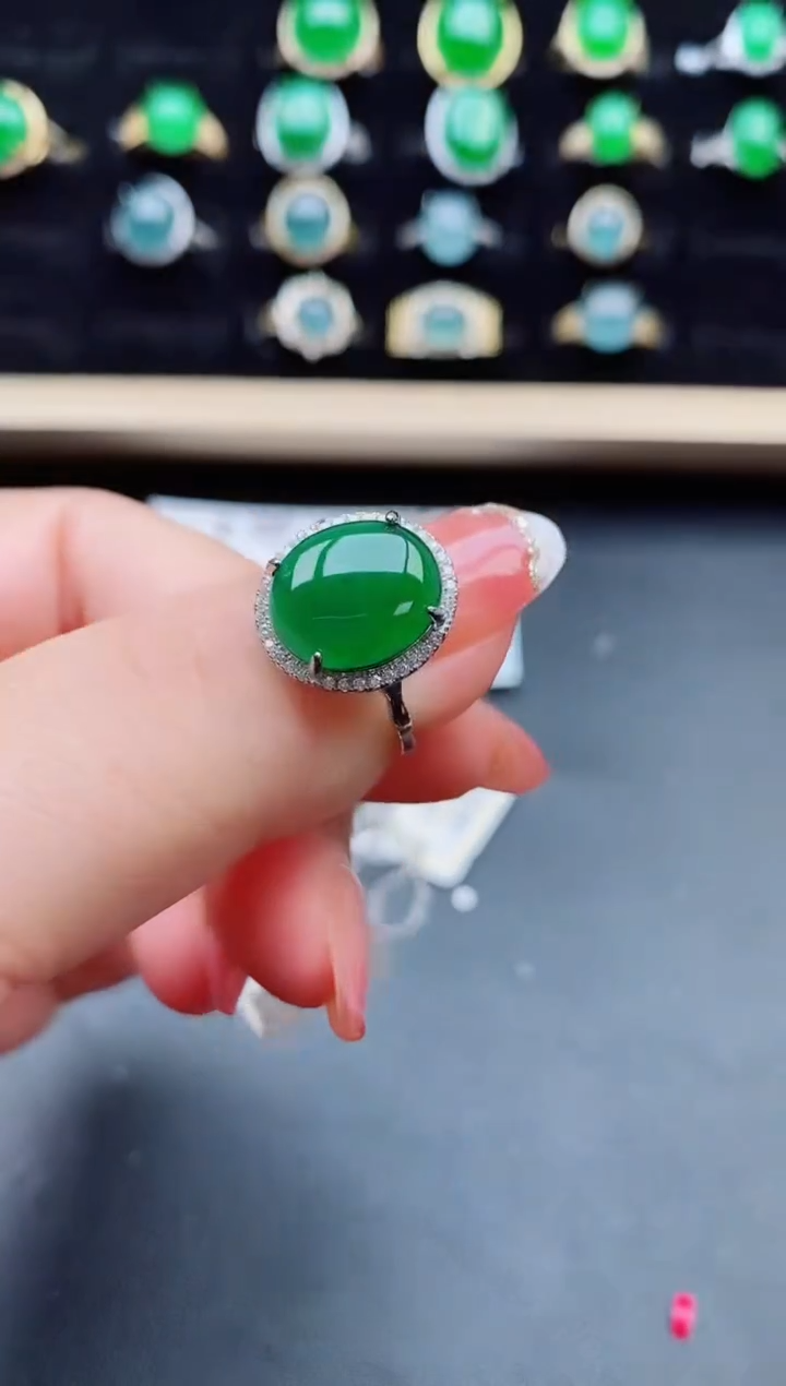【闪购商品】翡翠戒指银S925镶嵌121212