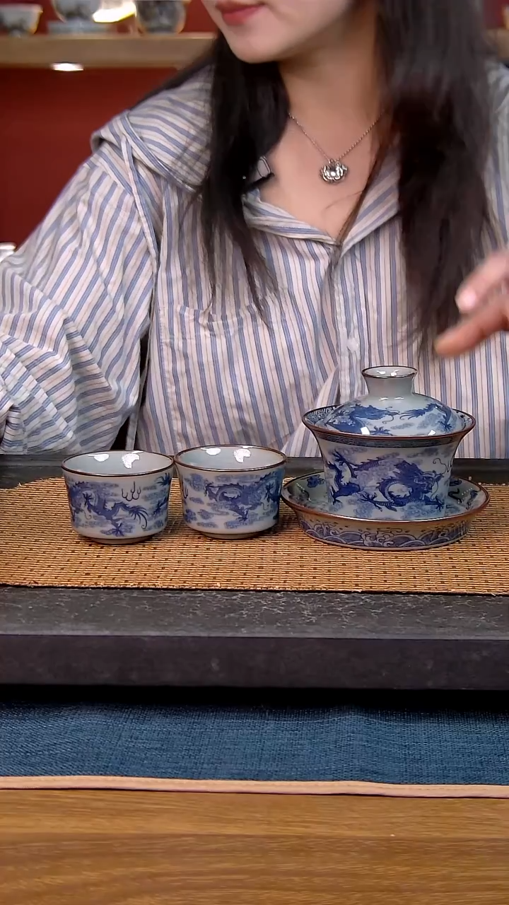 简装家用款3件套 老陶泥开片纹陶瓷茶具