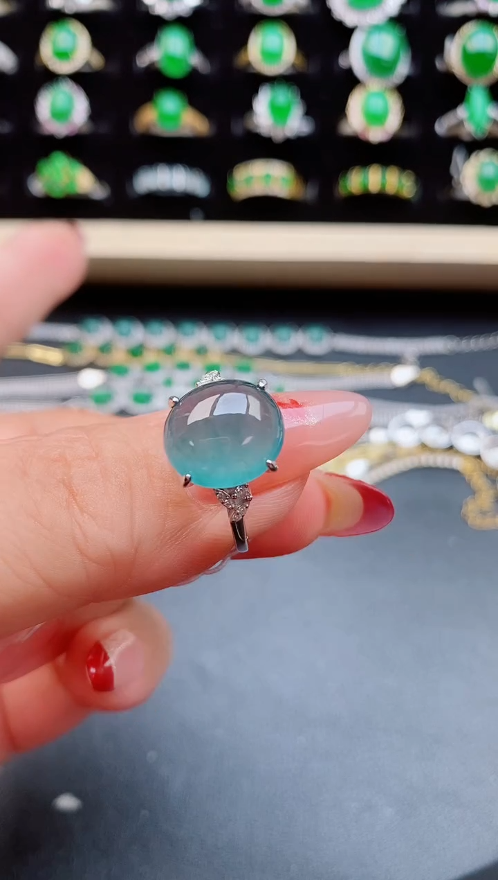 【闪购商品】翡翠戒指银S925镶嵌321321