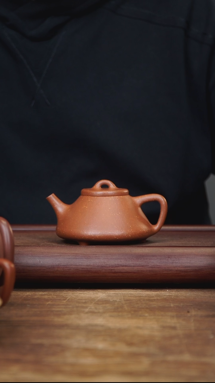 茶壶紫砂180ml 全手子冶石瓢 家藏降坡泥