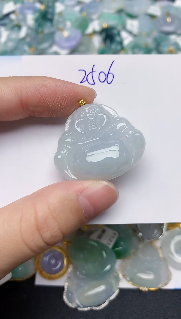 颈饰未镶嵌翡翠 天然缅甸A货翡翠百元以上9元证书费自理1