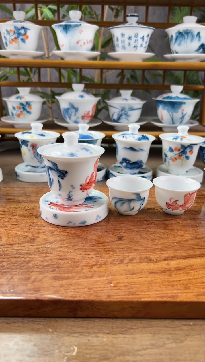 【闪购商品】全品红蓝锦鲤美人备+杯垫+美人杯2