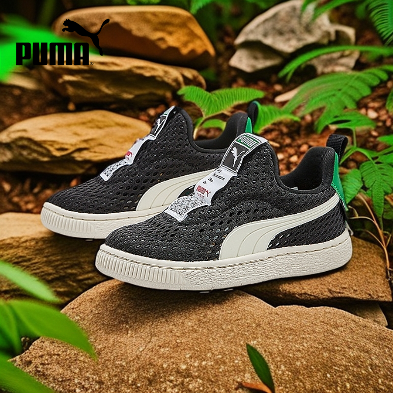 【PUMA】PUMA彪马官方正品 新款儿童中童一脚蹬板鞋透气网眼