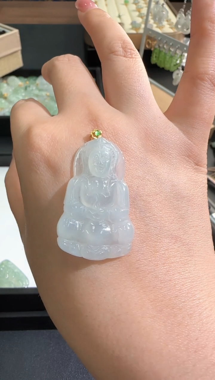 【闪购商品】翡翠颈饰18K金镶嵌250214320