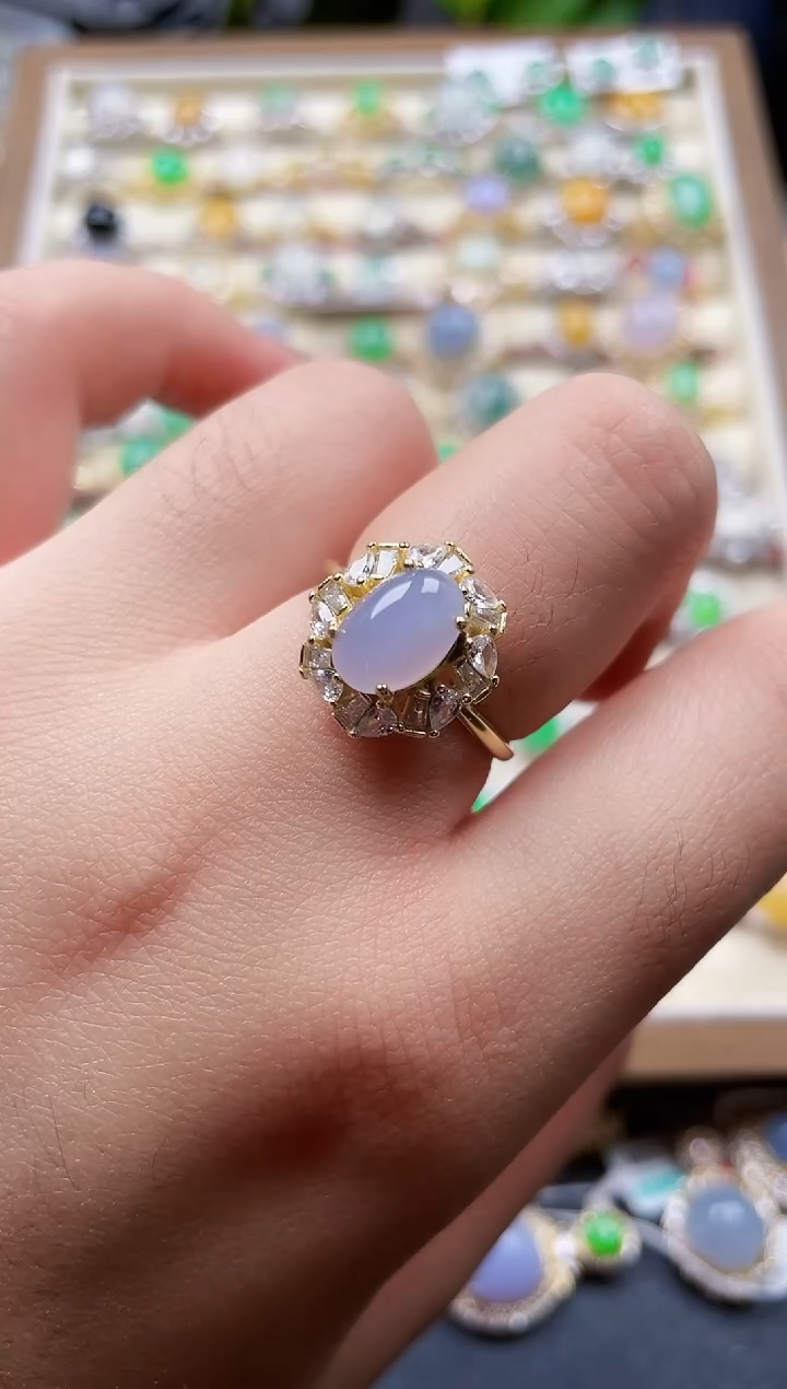 银S925镶嵌戒指翡翠38