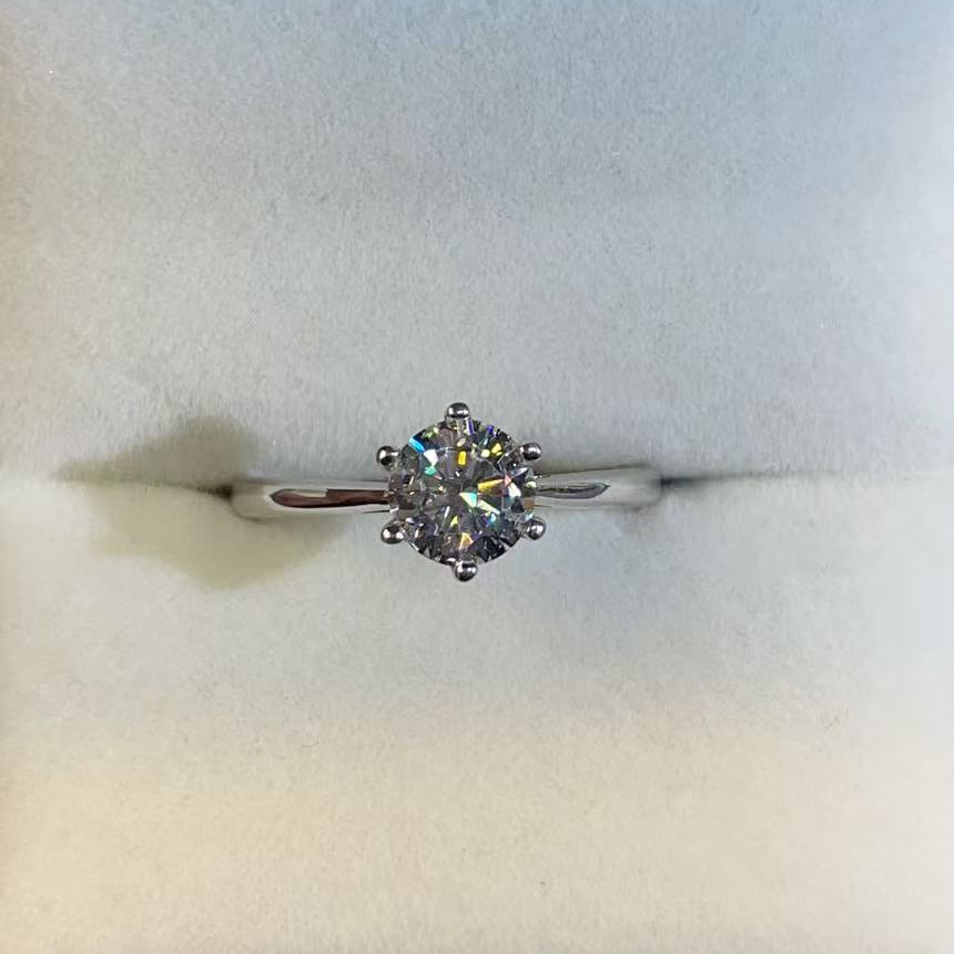 【高定优选】 GSYX  周家六爪戒指0.5CT