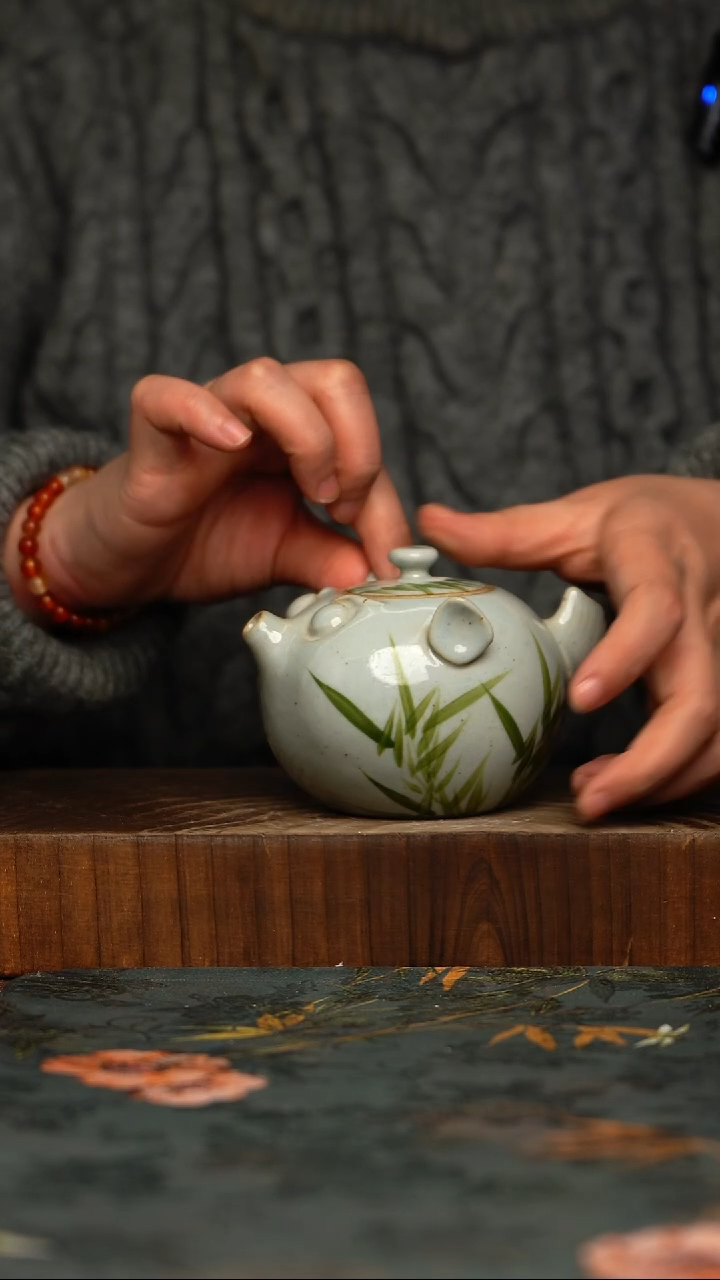 瓷片釉下彩手工手绘同款