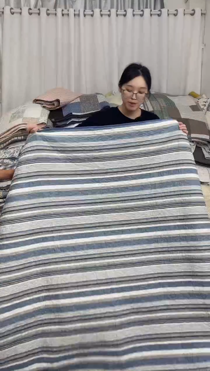 棉140*200蓝条纹