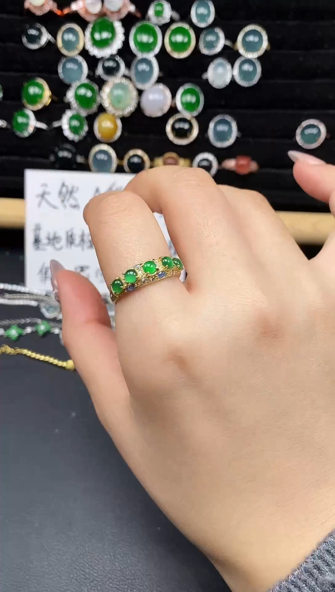 银S925镶嵌戒指翡翠5388