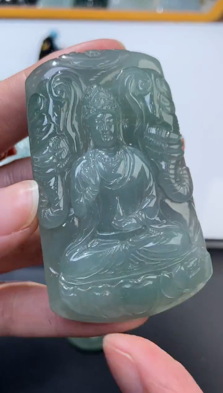 未镶嵌挂件翡翠白*光374082   多人