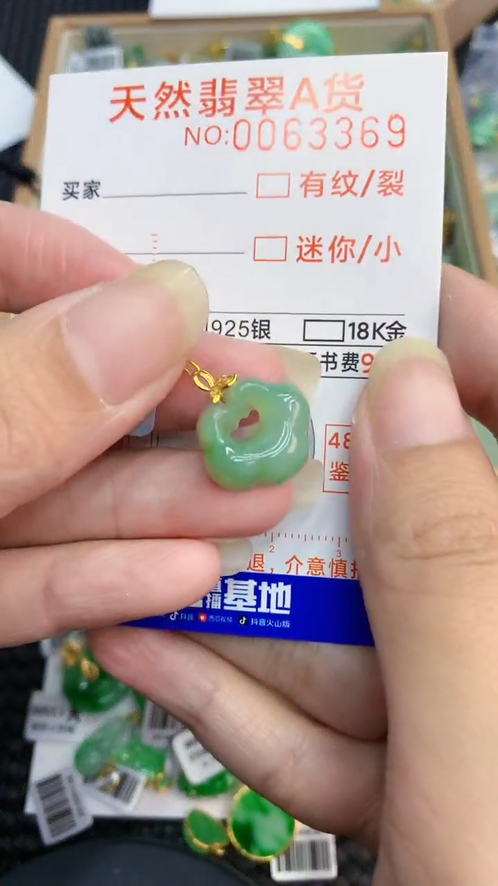 【闪购商品】翡翠颈饰18K金镶嵌            8