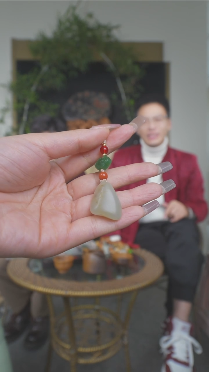未镶嵌和田玉挂件53-独颗籽