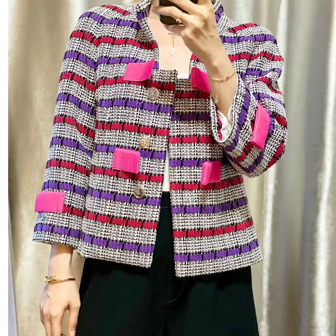 99新 Chanel/香奈儿 数据中心魔术贴外套 34 /11732658