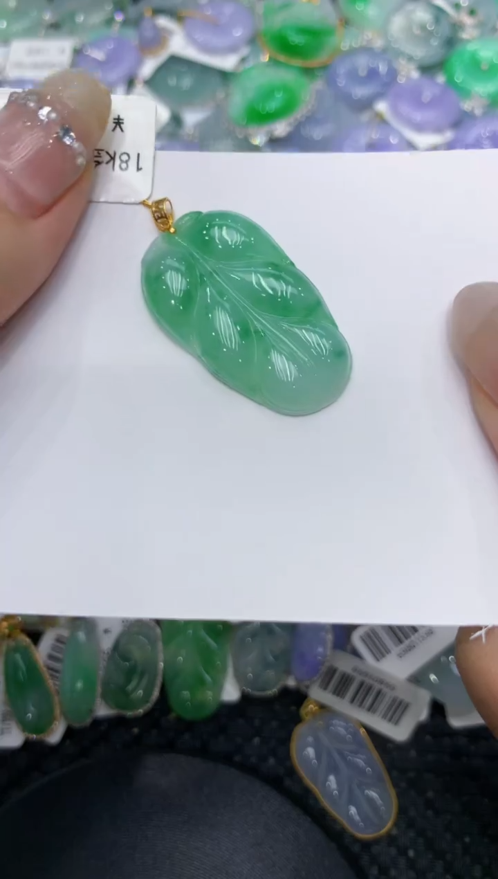 【闪购商品】翡翠颈饰18K金镶嵌222222222