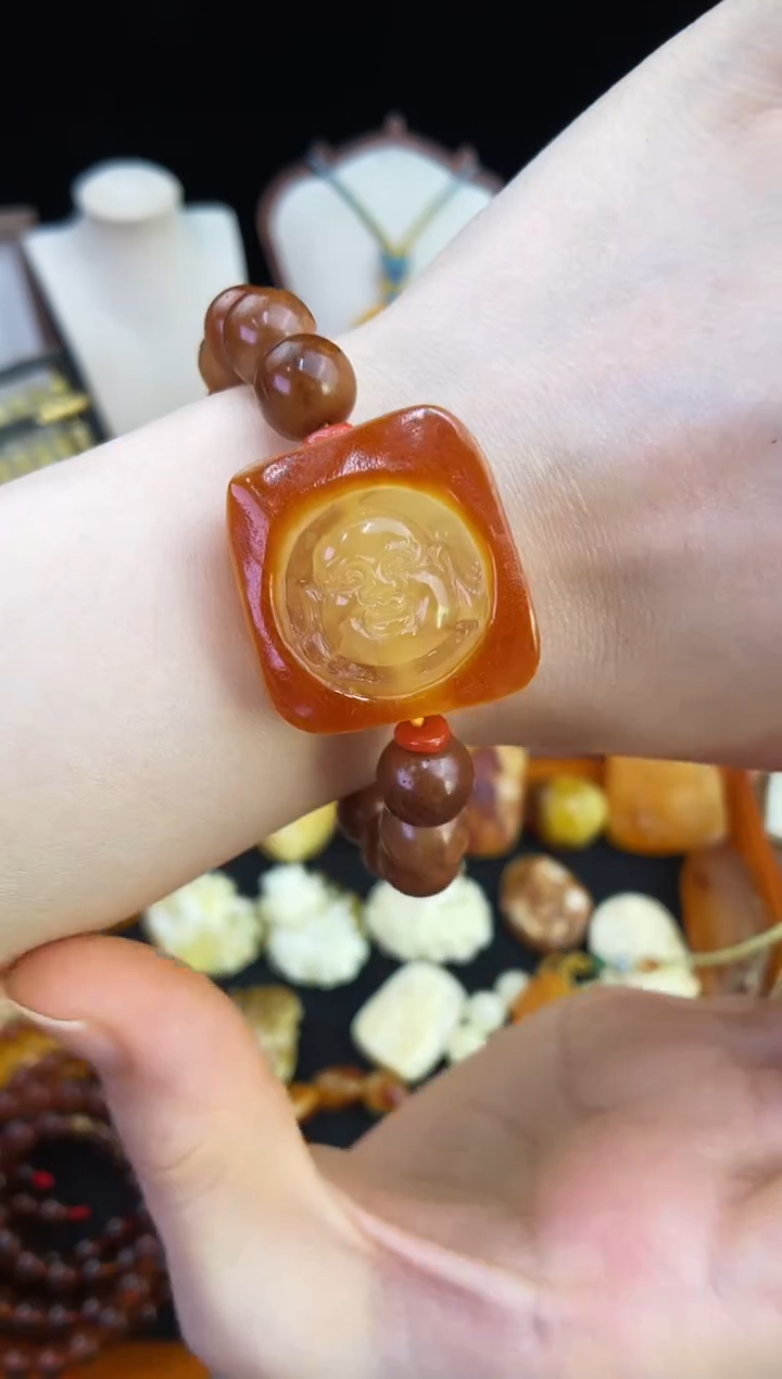 琥珀未镶嵌珠宝奇石柒月